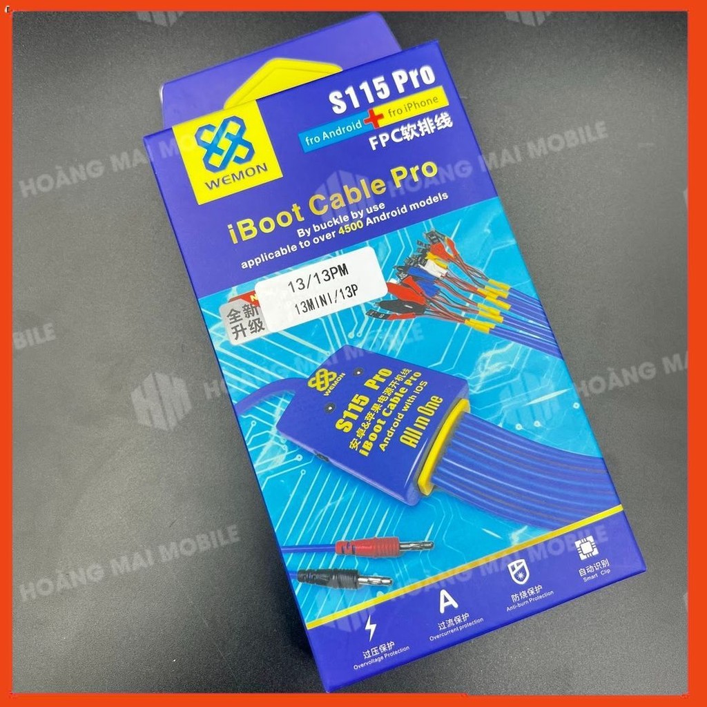 [DCSC] Dây cấp nguồn iP - Android Wemon S115 & S115 Pro (Đầu từ 6G đến 17 Pro Max + 17 đầu Andoid)