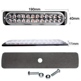 12-24V Siêu Mỏng Nhấp Nháy Đèn 24LED Bên Khẩn Cấp Xe Tải Xe Kéo Ống Nghe Nhấp Nháy Đèn Tín Hiệu Phụ Kiện Xe Hơi