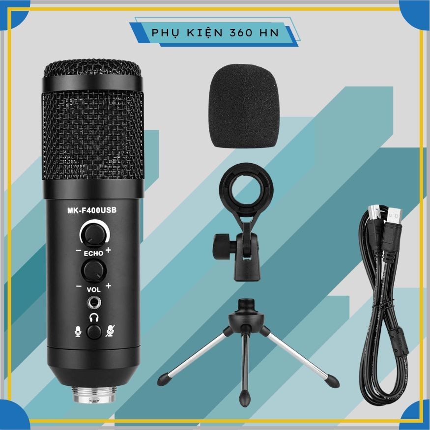 Microphone Thu Âm Live Stream MK-F400USB - Kết nối qua cổng USB ...