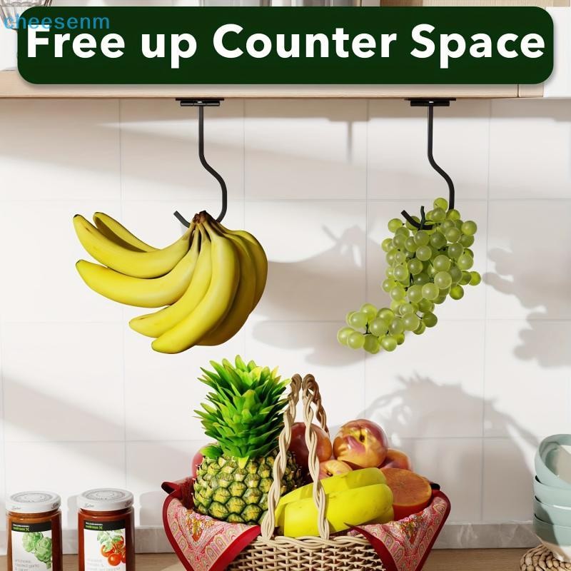 Cheenm 1 Tủ Đen Dưới Móc Chuối Có Thể Cố Định Bằng Ốc Vít Kim Loại Móc Đa Năng Giữ Chuối Tươi Đơn Giản Móc VN
