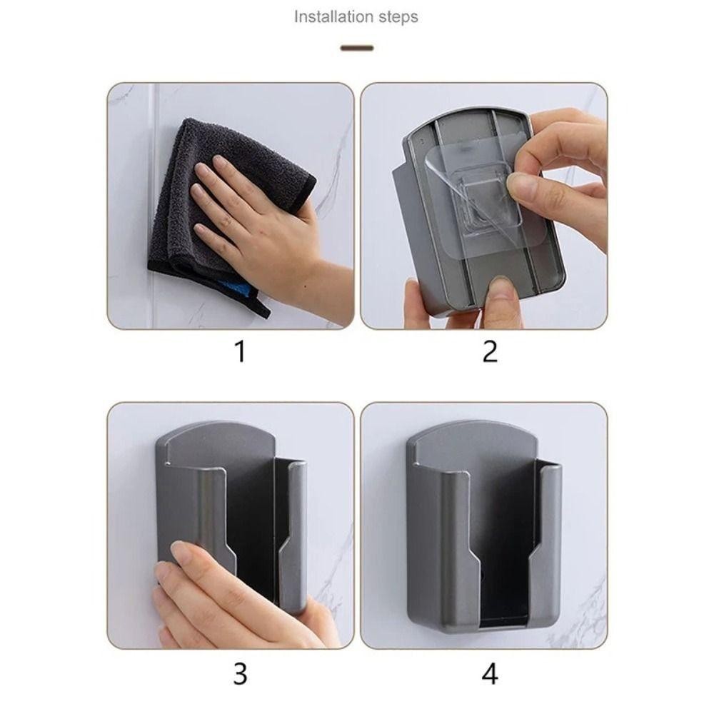 Hộp lưu trữ HAPPYNOOK, Giá đỡ điều khiển từ xa TV điều hòa không khí đa năng, Giá treo tường không cần đục lỗ Giá đỡ dính