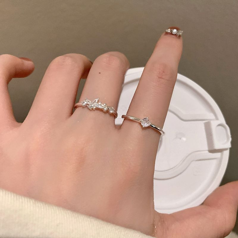 Nhẫn nữ xếp chồng zircon hình bướm thời trang và thanh lịch bán chạy