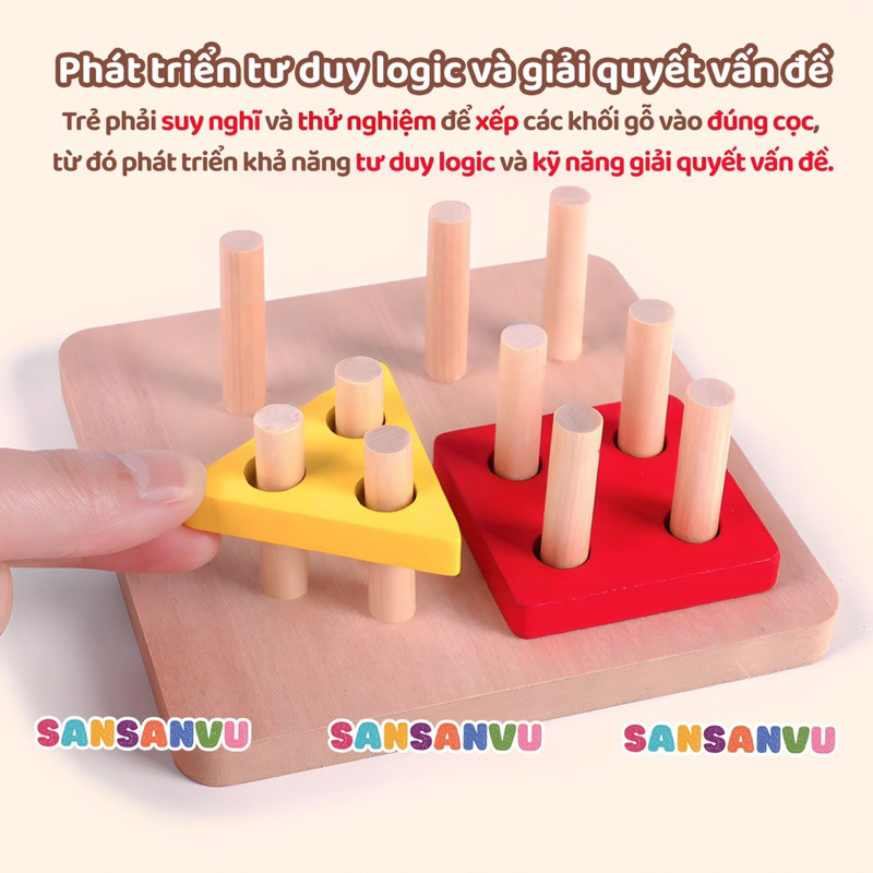 Đồ Chơi Giáo Dục Sớm Little Boo Combo 11 Món Đồ Chơi Gỗ Montessori Thông Minh Phát Triển Trí Tuệ Cho Bé