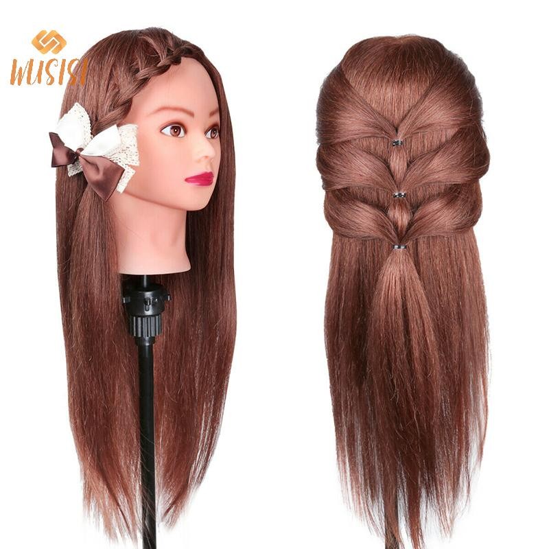 [WUSISI] Ma-nơ-canh Tóc Con Người Thực Hành Kiểu Tóc Búp Bê Làm Tóc MỚI