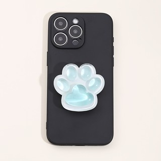 Chân đế kẹp điện thoại họa tiết Cat Paw dễ thương, Giá đỡ máy tính để bàn lười có thể gập lại bằng ABS, Phụ kiện giá đỡ điện thoại chống nước