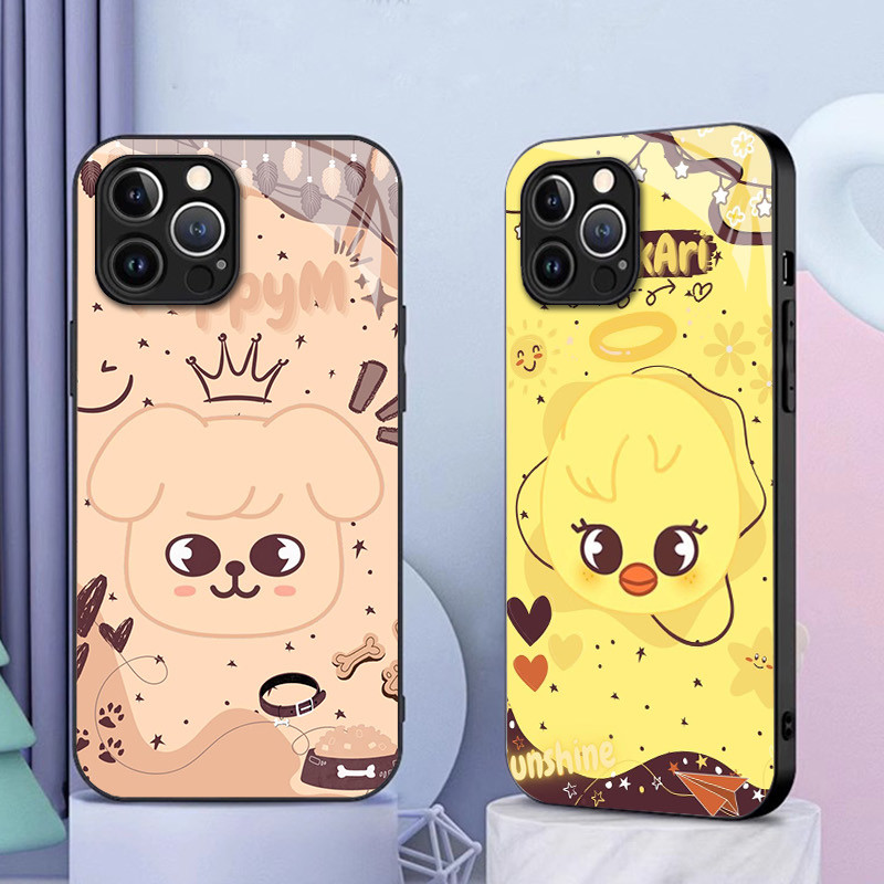 SKZ đi lạc trẻ em 01 Vỏ điện thoại thủy tinh cho IPhone 16 15 14 13 12 11 Pro XR XS Max Plus Mini X XR 8 7 6s SE2 / 3