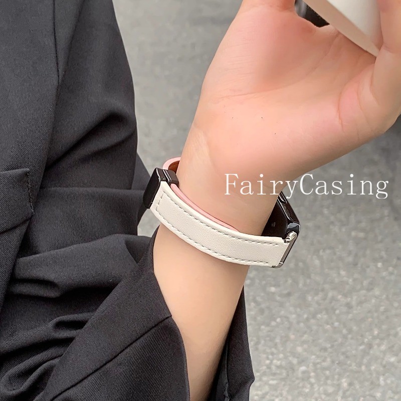 Dây Da Từ Tính Cho Huawei Band 11 Pro 10 9 8 Vòng Tay Có Thể Điều Chỉnh Thể Thao Cho Đồng Hồ Huawei Fit 3 4 4pro Dây Đeo Tay