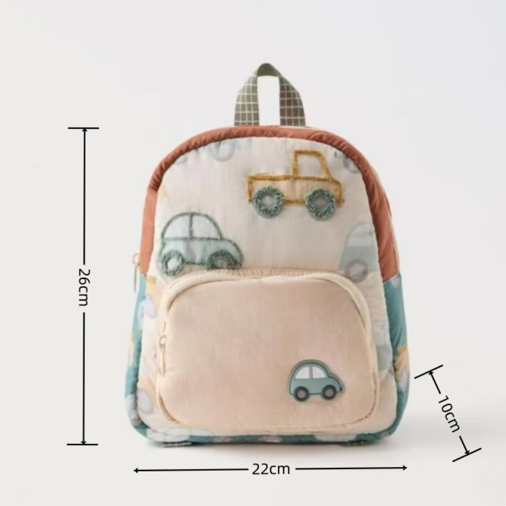 TPKSF98 Học Sinh Schoolbag, Ba Lô Đi Học Trẻ Em Thêu Xe Hoạt Hình Đa Năng, Bé Trai Và Bé Gái Mẫu Giáo Ba Lô Nhẹ Túi Sách