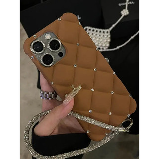 Ốp lưng điện thoại Ốp lưng kim cương thiết kế sang trọng cho Iphone 15 Pro Max 16 Ốp lưng điện thoại có dây đeo sáng bóng lấp lánh cho Iphone 13 11 12 Pro 14 8czb