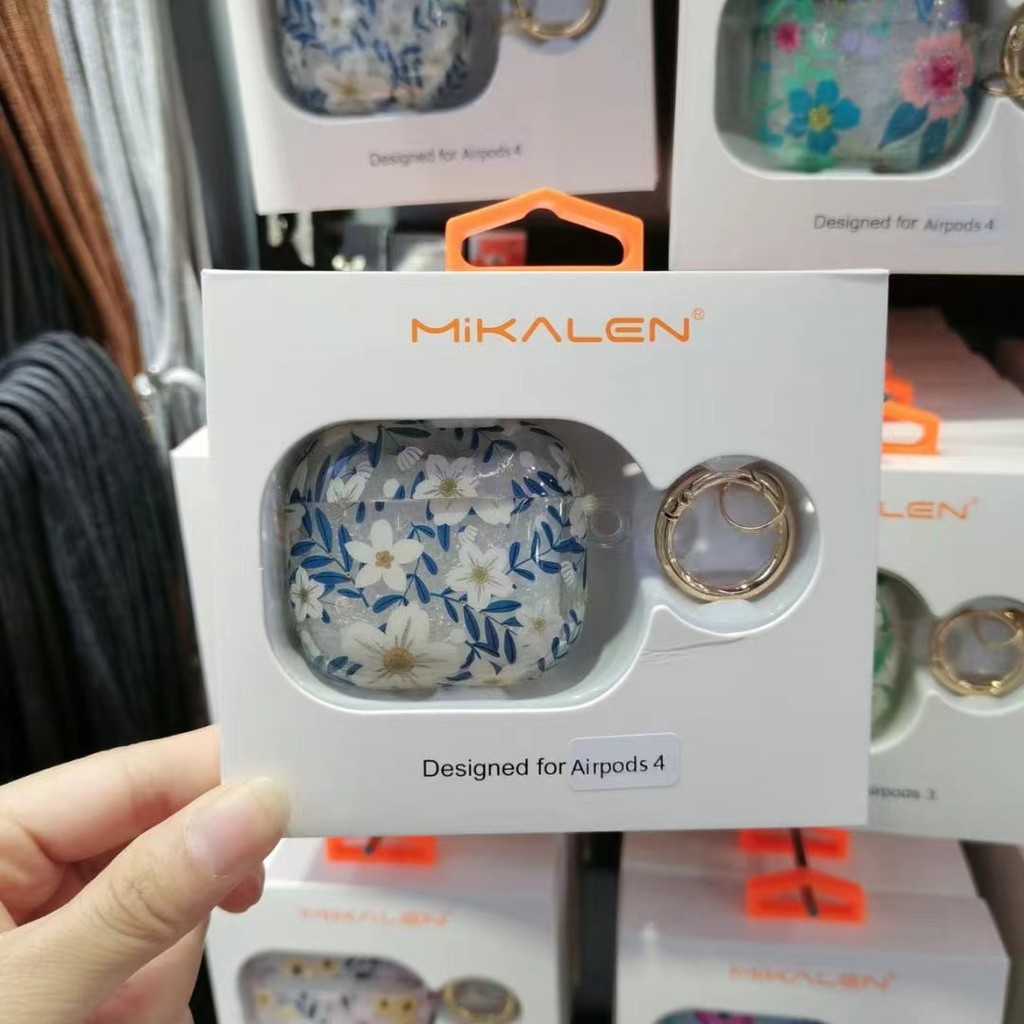Mikalen / mikalen Airpods 4 Vỏ bảo vệ Vỏ bảo vệ Hoa biển Hoa nữ Xiaohongshu Vỏ bảo vệ tai nghe trọn gói thế hệ thứ 4
