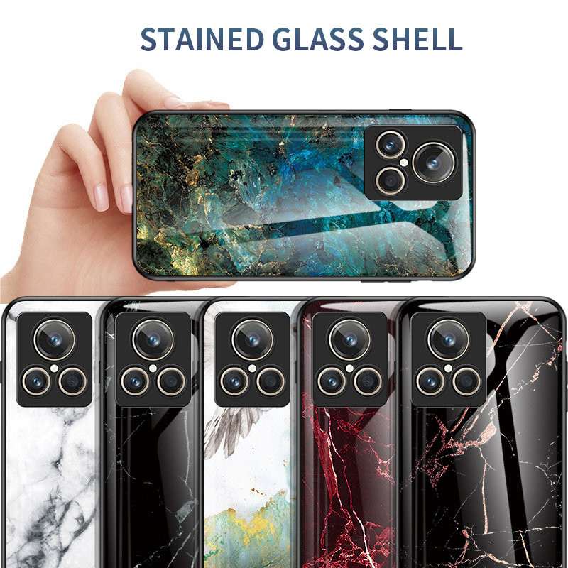 Ốp lưng Realme GT2 Explorer Master RMX3551 Kính cường lực hạt đá cẩm thạch Vỏ cứng Vỏ điện thoại cho Realme GT2 Master Explorer Edition