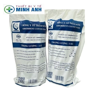 Bông cân y tế An Lành 1kg-bông y tế thấm nước