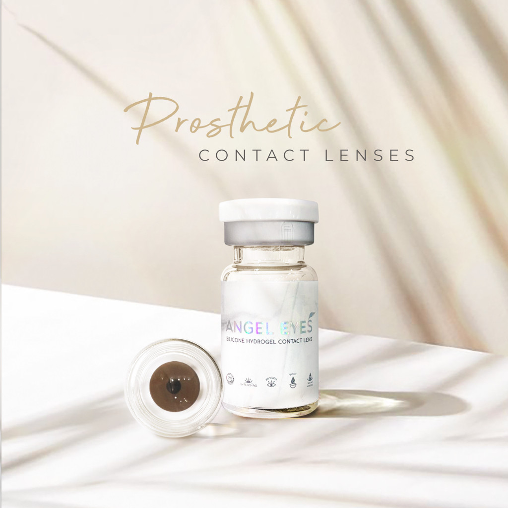 Lens Thẩm Mỹ Che Khuyết Điểm An.gel Ey.es, Kính Áp Tròng Cho Mắt Bị Đục Thủy Tinh Thể, Kéo Mây, Cườm