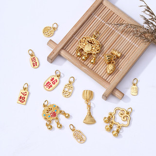 Mặt Dây ChuyềN Khóa Trường Thọ vàng may mắn phương pháp cổ kim mạ vàng chữ cầu phúc