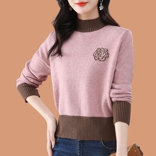 Phong Cách Mới Nửa Cổ Rùa Áo Len Nữ Thu Đông Rời Phong Cách Phương Tây Ngắn Nhỏ Dày Dệt Kim Đáy Áo Sơ Mi