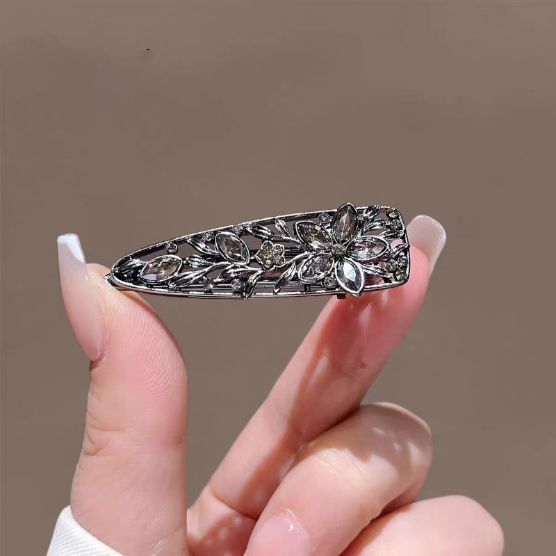 Mauropoli [Sẵn Sàng] Kẹp Tóc Ngọc Trai Kim Cương Giả Nữ Phong Cách Mới Tinh Tế Bên Nổ Kẹp Tóc Trán Gãy Kẹp Mỏ Vịt Thời Trang