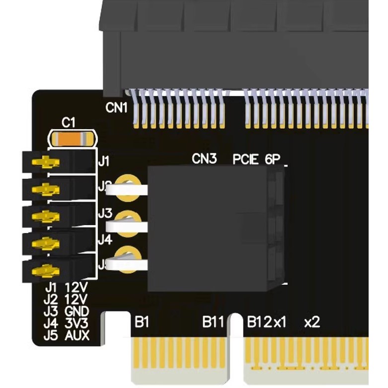 Adt-link PCI-E x16 Nửa Chiều Cao Đến Chiều Cao Mở Rộng Nâng Thẻ PCIE 5.0 x16 Kiểm Tra Adapter Thẻ Bảo Vệ