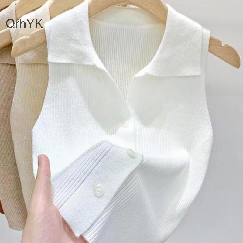 Thời Trang Nhà Máy Thời Trang Hàn Quốc Áo Vest Nữ Màu Trơn Ve Áo Không Tay Slim Top QrhYK