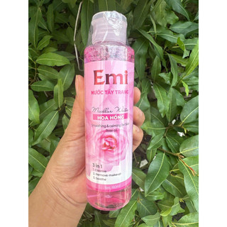 Set 2 Chai Nước tẩy trang Toner Emi tính chất lá tía tô, diếp cá, hoa hồng 160ml
