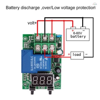 Dc 6 ~ 80V Giám sát điện áp Rơle Thời gian trễ Rơle Sạc Bộ điều khiển xả Mô-đun Rơle bảo vệ quá áp dưới áp với 4 chế độ hoạt động Hẹn giờ điều khiển điện áp