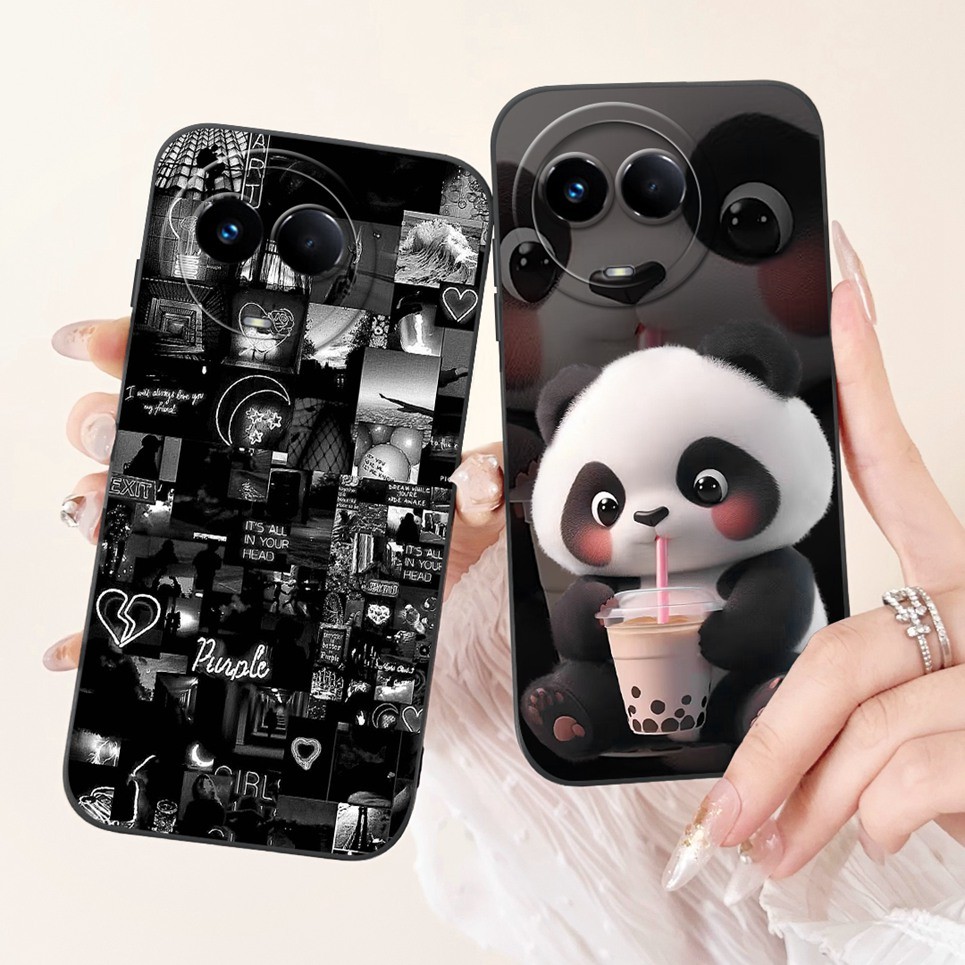 Ốp lưng Realme V50 V50s Panda Rabbit Vỏ điện thoại hoạt hình Silicon mềm mờ Realme RMX3781 RMX3783 Vỏ chống sốc