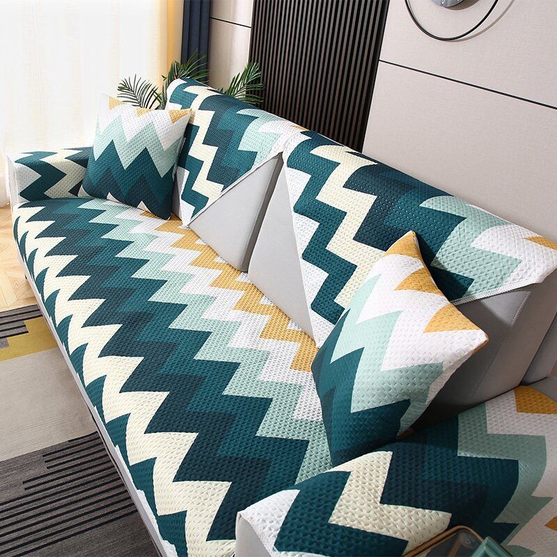 Vỏ Bọc Đệm Ghế Sofa Dài Mềm Mại Chống Trượt Thông Dụng Họa Tiết Hoạt Hình Sử Dụng Được Cả Bốn Mùa
