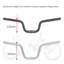Tay lái nâng xe đạp ICUCKO, Tay lái xe đạp M bằng hợp kim nhôm 25.4X580mm, Tay lái xe đạp hình chữ U tăng chiều cao bền bỉ cho xe đạp gấp Brompton
