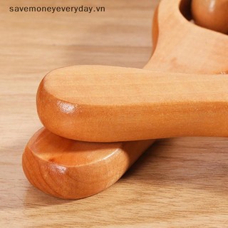 [Savemoneyeveryday] 1PC Máy mát xa con lăn bằng gỗ Cổ, Vai và Chân Dụng cụ mát xa tay đa năng Máy mát xa chân [vn]