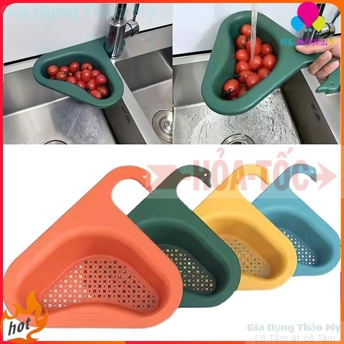 Khay lọc rác bồn rửa bát thông minh đa năng - khay lọc rác bồn rửa chén có móc treo tiện lợi nhà bếp