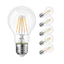 Bóng đèn LED OIMG E27 Dây tóc xoắn ốc Edison Đèn A60 trong suốt / nâu 2W 4W 6W 8W 12W 16W Tương đương 40W-100W Đèn sợi đốt trong suốt [mức năng lượng A + +]