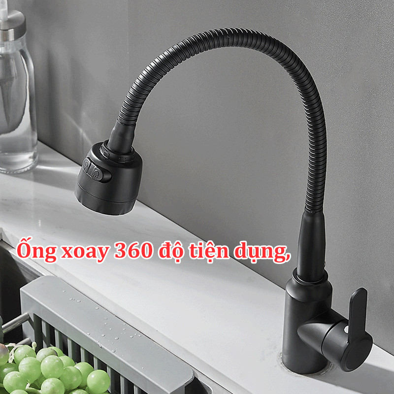Vòi Rửa Chén Lạnh Inox 304 Cao Cấp-Vòi Rửa Chén Bát Inox 304,Áp dụng cho cả hai bồn rửa cùng một lúc
