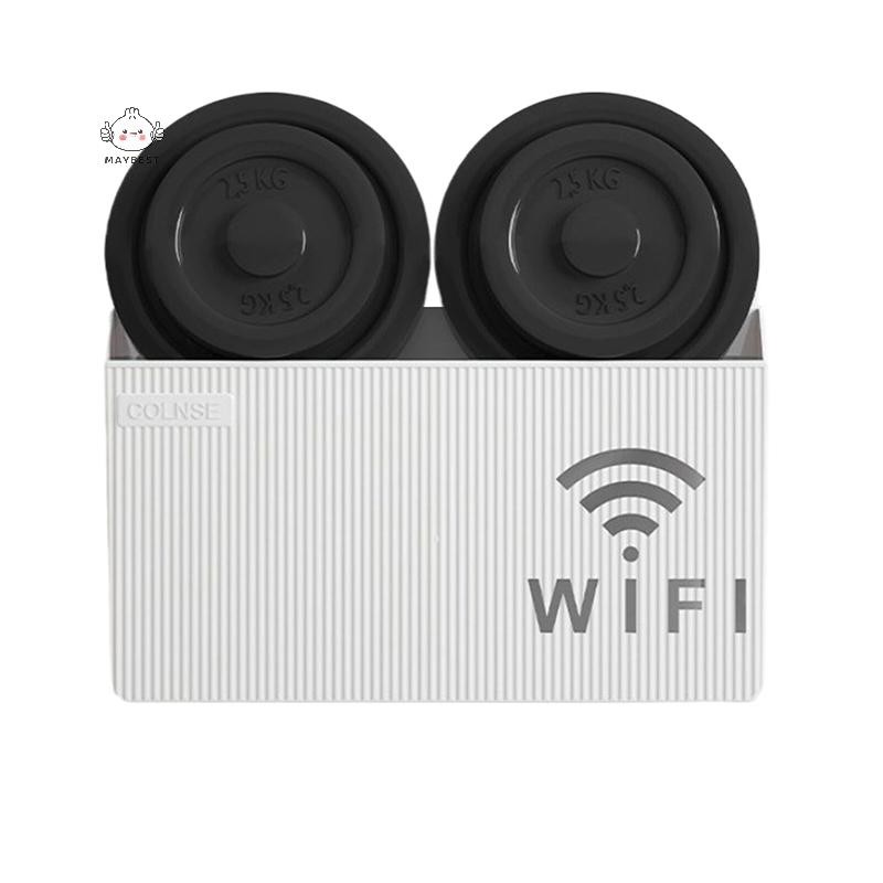 Maybest Bins Hộp định tuyến treo tường Bảng điều khiển trang trí phương tiện văn phòng Hộp Wifi Wifi Hộp lưu trữ không dây Giá đỡ Giá treo kệ treo tường {VN}