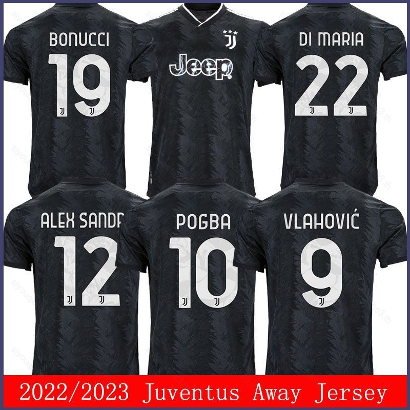 Sy3 2022-2023 Áo thun bóng đá sân khách Juventus Sandro Vlahovic Pogba Di Maria Bonucci Tee Player Phiên bản YS3