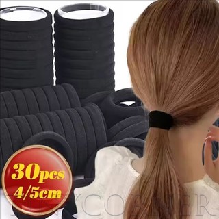 Dây buộc tóc thể thao 10 / 20 / 30 chiếc, Dây buộc tóc bằng Polyester có độ đàn hồi cao Không có đường may, Băng đô tập thể dục bền bỉ cho nữ Màu đen 4cm / 5cm