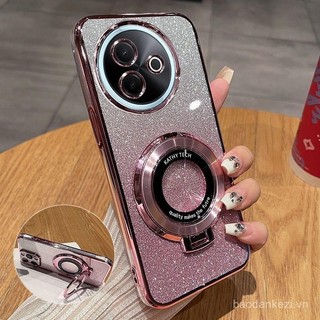 Cho Vivo Y39 5g trường hợp từ chủ Bracket Bling softcase TPU điện thoại di động Trường hợp Vivo Y39 vivoy39 5g v2436 vỏ mạ mềm Silicone bảo vệ bìa sau