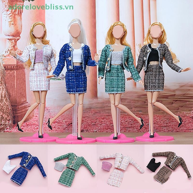 Thêm 1 Bộ 30cm Thời Trang Búp Bê Quần Áo Thời Trang Ba Mảnh Phù Hợp Với 1: 6 Đa Khớp Búp Bê Trang Phục Phụ Kiện BSS