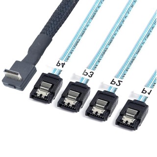 CLIP Pcie OCuLink SFF 8611 4i đến 4 chiếc Cáp dữ liệu 7P Pcie Dây nối dài góc
