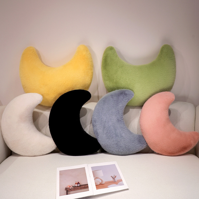 Rytanda Mặt Trăng Gối Dễ Thương Mặt Trăng Hồng Sang Trọng Búp Bê Mềm Sofa Đệm Nhà Phòng Ngủ Văn Phòng Nghỉ Ngủ Gối Trẻ Em Bạn Gái Quà Tặng Sinh Nhật