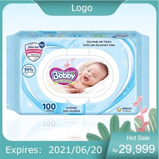 [Hỏa tốc - MÃ LIVE/VIDEO 300K] Thùng 16 Gói Khăn ướt Bobby không mùi 100,80 miếng/gói (Xanh)