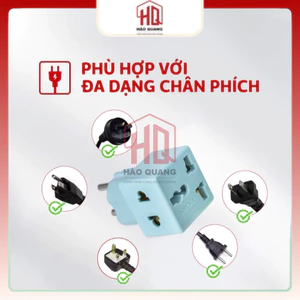 Phích Cắm Đa Năng SOPOKA - Chuyển Đổi 3 Chấu Sang 2 Chấu Hàng Việt Nam Chất Lượng Cao