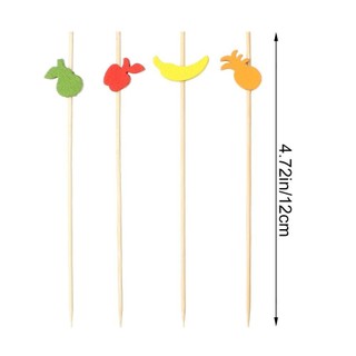 [Giao hàng từ Việt Nam] Nĩa Cocktail NETDWELL, Đồ dùng dự tiệc dã ngoại Chọn tre dùng một lần, Gậy trang trí bằng gỗ Thực phẩm Bánh Cupcake trái cây