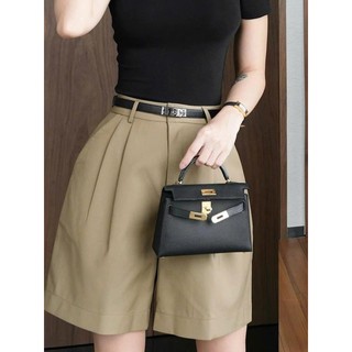 Quần Tây Short Lửng Nữ, Quần Short Bermuda Nữ Cạp Cao Q7 Women Pants Lưng Cao