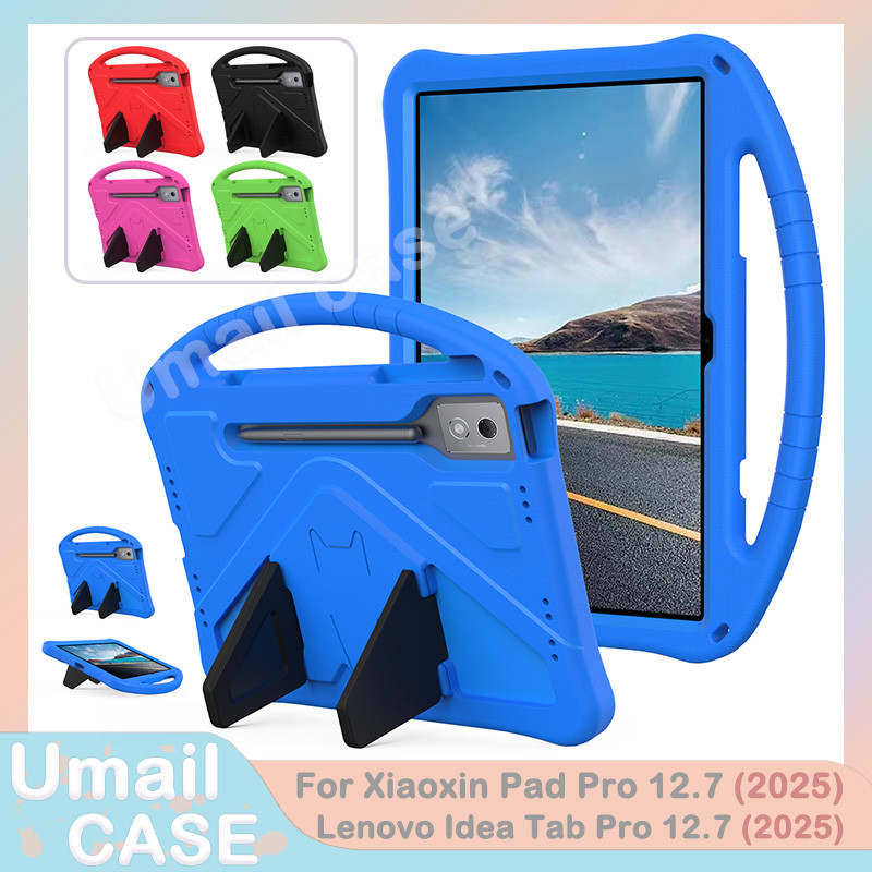 Ốp An Toàn Trẻ Em Cho Lenovo Idea Tab Pro 12.7 TB373FU Xiaoxin Pad Pro 12.7 2025 TB375FC Yoga Pad Pro Ai TB520FU EVA Vỏ Máy Tính Bảng Chống Sốc