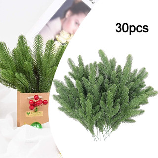 30 Chiếc Cây Nhân Tạo Giả Nhánh Thông Ba Mặt 3D Nhánh Kim Thông Hai Mặt DIY Phụ Kiện Trang Trí Cho Cây Giáng Sinh