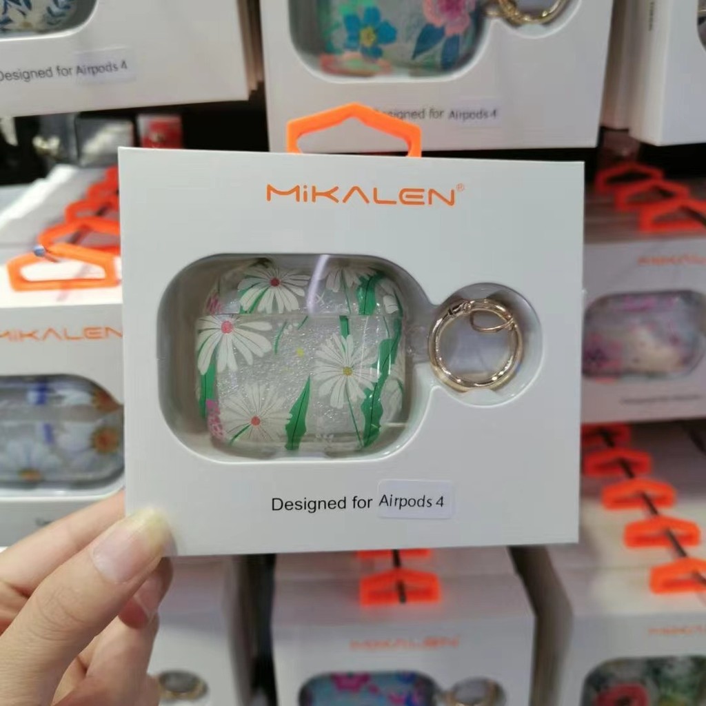 Mikalen / mikalen Airpods 4 Vỏ bảo vệ Vỏ bảo vệ Hoa biển Hoa nữ Xiaohongshu Vỏ bảo vệ tai nghe trọn gói thế hệ thứ 4