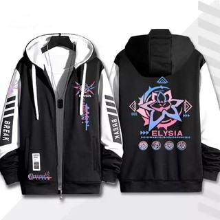 Áo Khoác Cosplay Honkai - Ngôi Sao Đường Sắt Elysia, Phù Hợp Unisex, Dài Tay