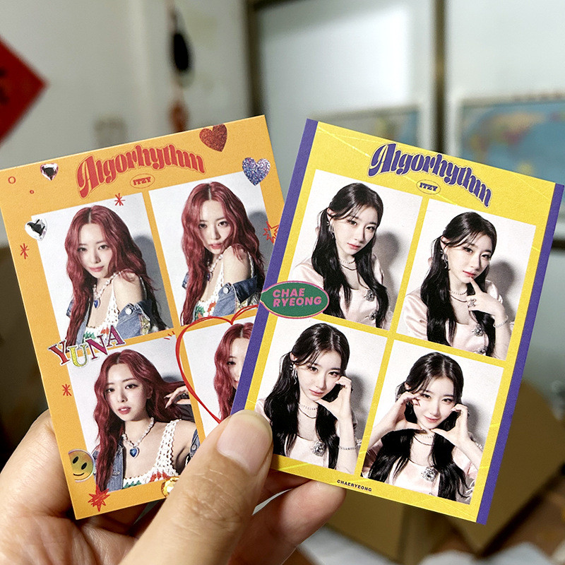 5 Cái / bộ ITZY GOLD Lomo Card Algorhythm Album Giáng Sinh Giết ĐÔI CỦA TÔI Thiệp Chúc Mừng Mùa Chaeryeong Yuna Lia Ryujin Yeji Bưu Thiếp Kpop YM