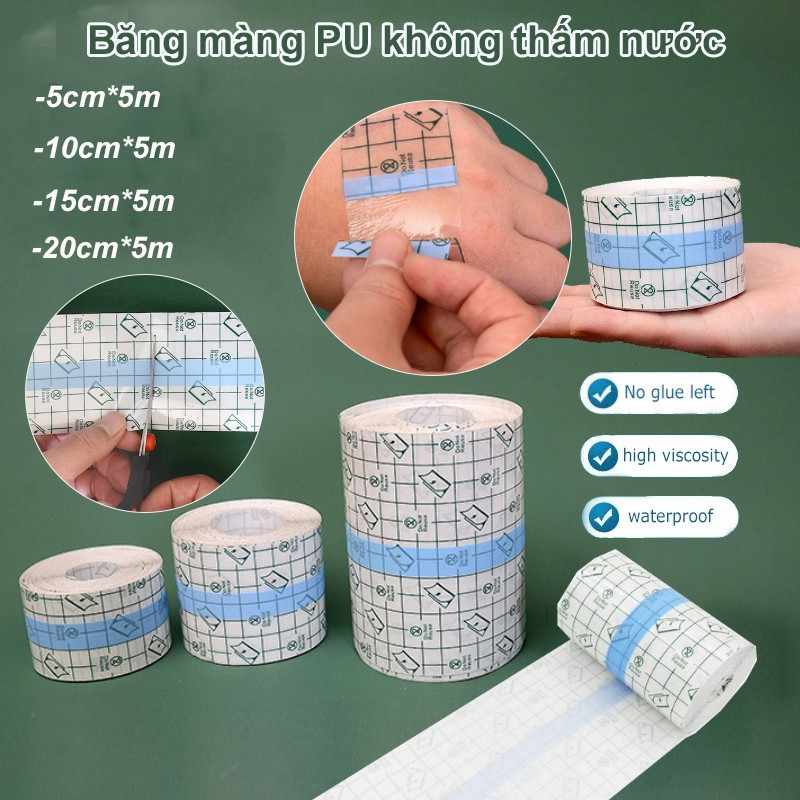 Cuộn Băng Dính Y Tế Dán Vết Thương Chống Thấm Nước Đủ，dán bảo vệ vết thương，Dễ sử dụng, cắt theo ý muốn