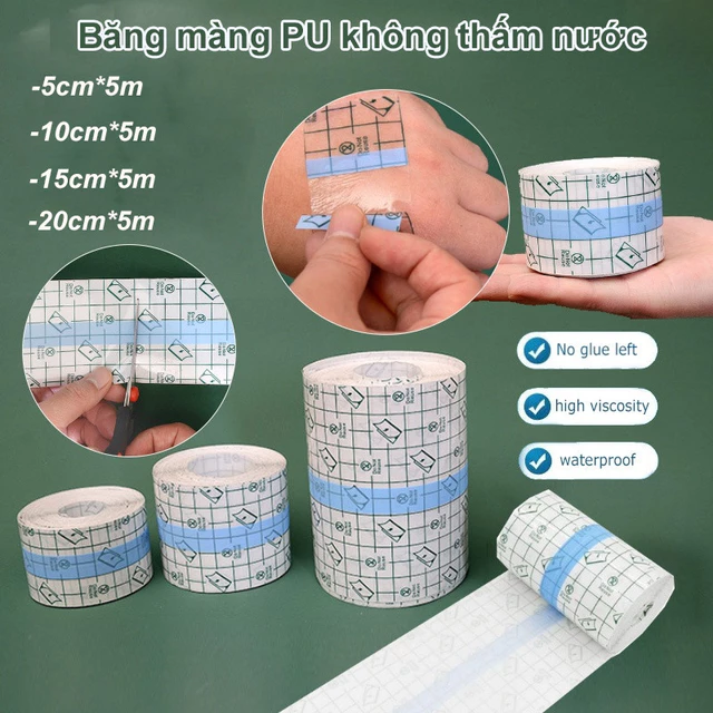 Cuộn Băng Dính Y Tế Dán Vết Thương Chống Thấm Nước Đủ，dán bảo vệ vết thương，Dễ sử dụng, cắt theo ý muốn