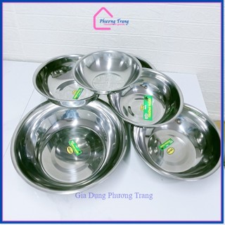 Thau inox Trường Thành cao cấp loại dày, nặng, đẹp, đường kính 16cm - 38cm - Tô inox hàng Việt Nam